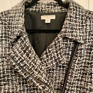 Coldwater Creek Classic Oblique Zipper Blazer  Jacket Sz 24